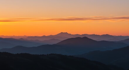 Obraz premium Mountain Landscape Sunset
