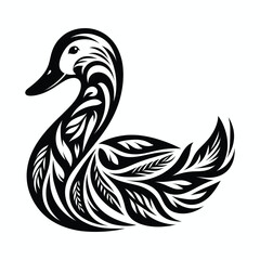 Fototapeta premium Stylized Mallard Duck Silhouette21
