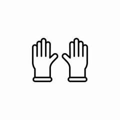 medical gloves icon sign vector
