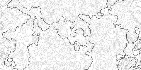 Fototapeta premium Abstract topographic contours map background. Topographic map and place for texture. Wavy curve lines banner design. Topographic Contour Map Template. Abstract vector illustration.