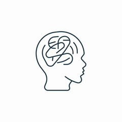 obsession mental condition icon sign vector