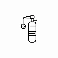 oxygen tank icon sign vector