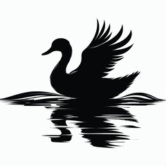 Obraz premium Stylized Mallard Duck Silhouette8