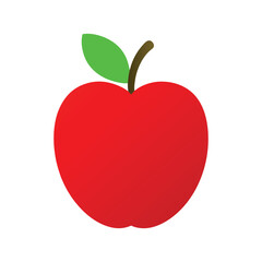 Apple Vector Icon on white background.