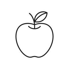 apple line art modern vector design illustration on white background.