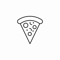 pizza slice icon sign vector