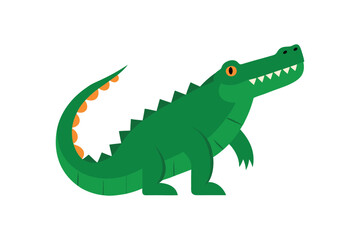Cute Cartoon Crocodile Illustration Design