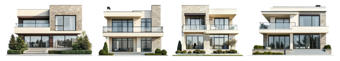 PNG Modern luxury architectural design, element set on transparent background