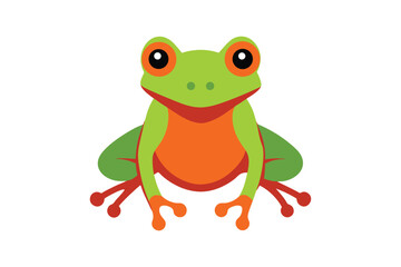 Cute Green and Orange Frog