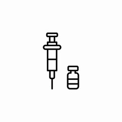 vaccine syringe icon sign vector