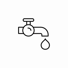 water tap drop icon sign vector