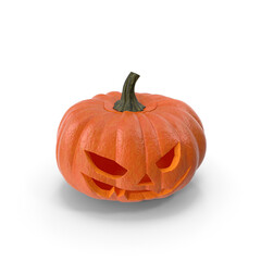 Jack-o'-lantern pumpkin isolated on transparent background