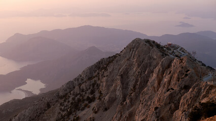 Sunset views from mount Babadag.