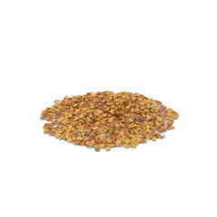 Pile of autumn leaves isolated on transparent background