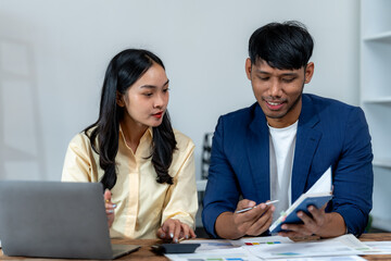 Business Professionals Collaborating on Project