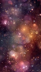 Fototapeta premium Abstract space background with colorful galaxies and star clusters. Concept of scientific research, space exploration and astronomy.