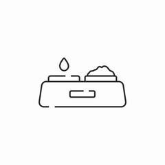 food water bowl pet icon sign vector