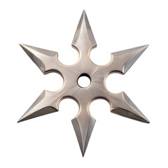 Obraz premium A Detailed CloseUp View of a SixPointed Shuriken A Traditional Japanese Throwing Star isolated on transparent baackground