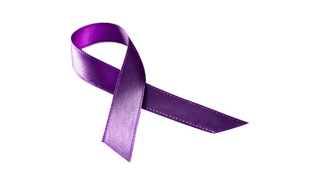 Purple ribbon awareness isolated transparent background png