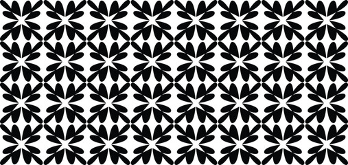 Monochrome Floral Seamless Pattern, Blossom Flowers vector. 