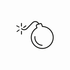 lit bomb explode icon sign vector