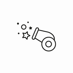 party cannon confetti icon sign vector