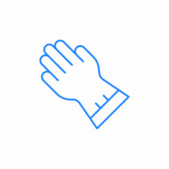 protective glove icon sign vector