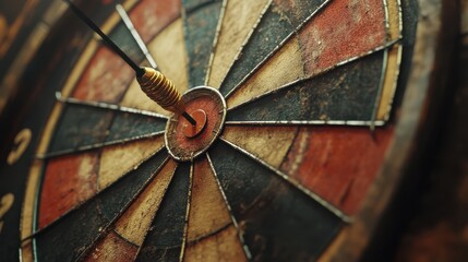 Vintage dartboard close-up (1)