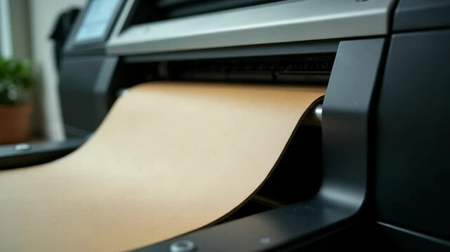 Cardboard sheets processed through rollers for eco-friendly packaging production