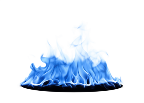    blue fire isolated on white background PNG