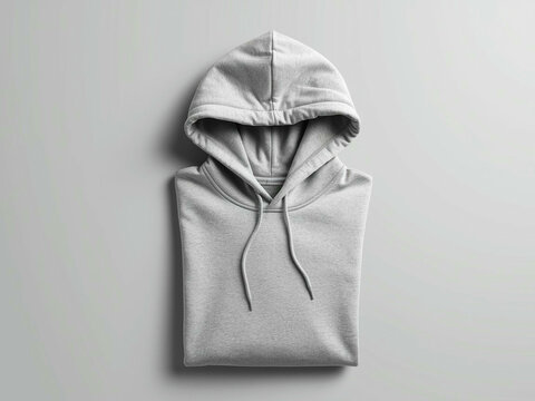 Folded grey hoodie