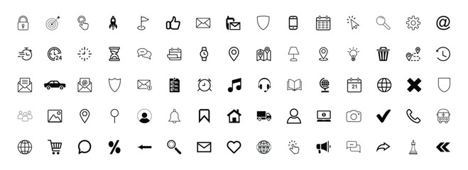 Web icons set, stock vector .