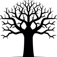 trees silhouette without leaf.