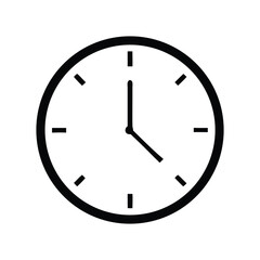 clock icon vector design template in white background