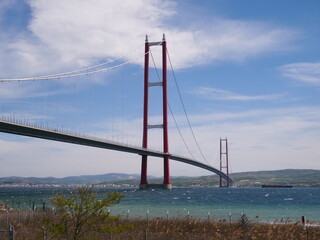 1915 dardanelles bridge in canakkale turkey gathering asia and europa together 