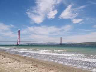 1915 dardanelles bridge in canakkale turkey gathering asia and europa together 