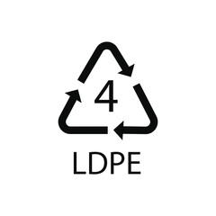 LDPE 4 Recycling Packaging logo
