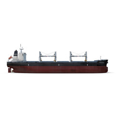 Obraz premium Large cargo ship isolated on transparent background
