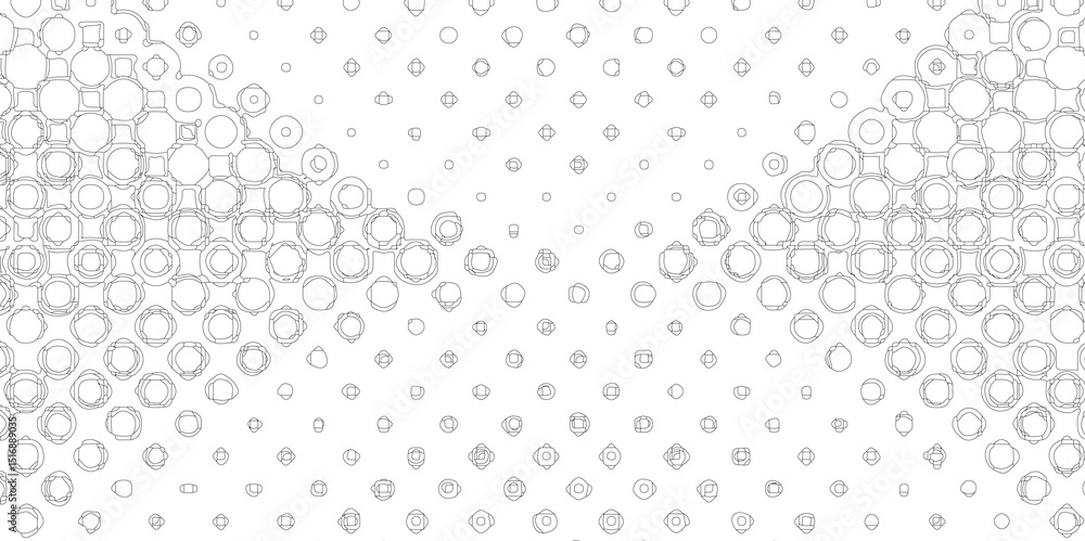 Fototapete monochrome printing abstract halftone trendy defect overlay creative design texture, seamless white 