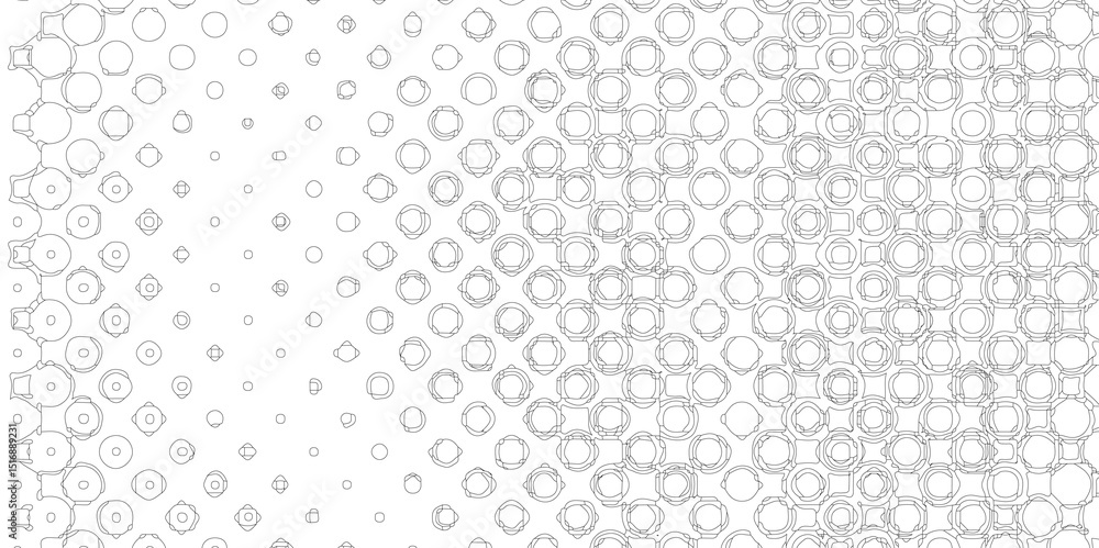 Fototapete Monochrome printing abstract halftone trendy defect overlay creative design texture, seamless white and grey grunge halftone pattern dot background texture overlay distress stroke pattern design.