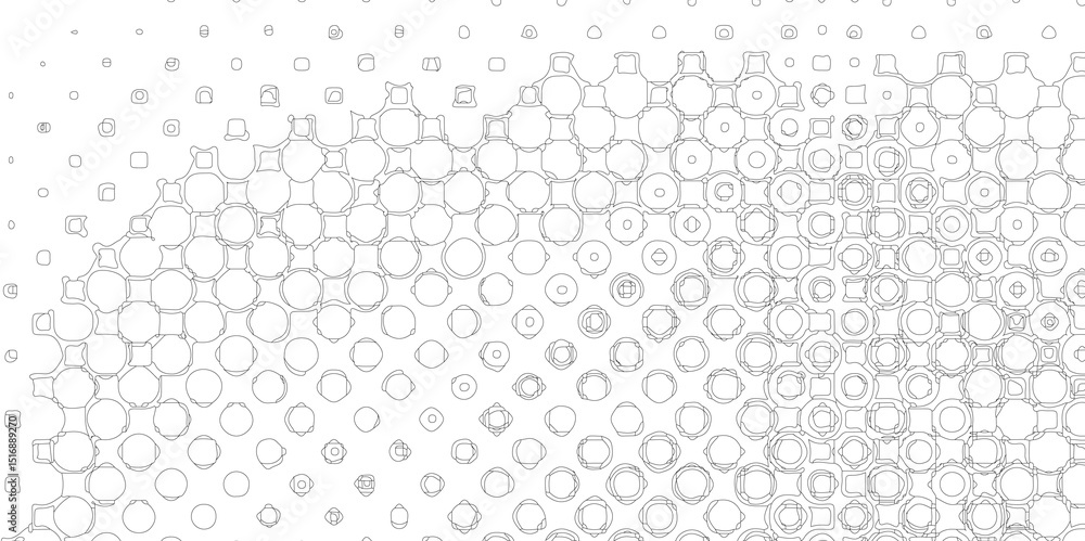 Fototapete monochrome printing abstract halftone trendy defect overlay creative design texture, seamless white 