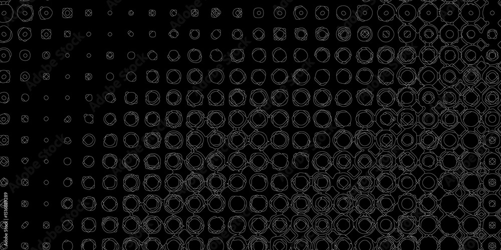 Fototapete seamless black and white grunge halftone pattern dot background texture overlay distress gradient pa