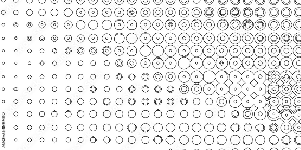 Fototapete seamless black and white grunge halftone pattern dot background texture overlay distress gradient pa
