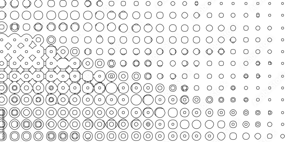 Fototapete seamless black and white grunge halftone pattern dot background texture overlay distress gradient pa