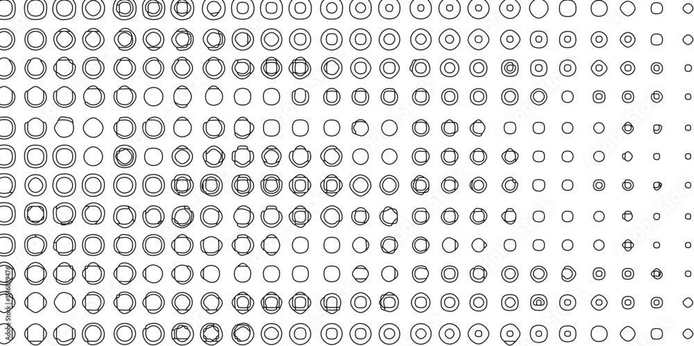 Fototapete seamless black and white grunge halftone pattern dot background texture overlay distress gradient pa