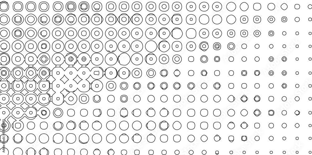 Fototapete seamless black and white grunge halftone pattern dot background texture overlay distress gradient pa