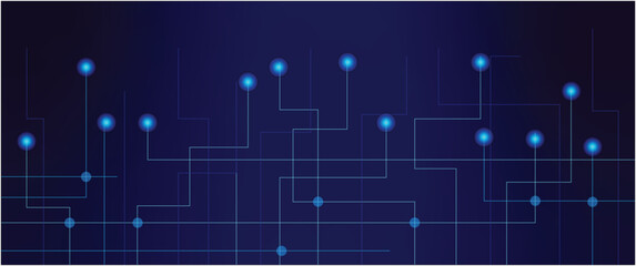 Abstract technology background with circuit board design for digital network and connection design