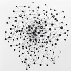 Networking, linking, connect, neuron network. meshwork of nodes. Linking entities.