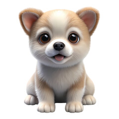 Closeup of a Tan and White Puppy