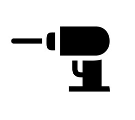 The drill/screwdriver icon is black on a white background
